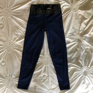 Dry fit Nike pro leggings navy blue